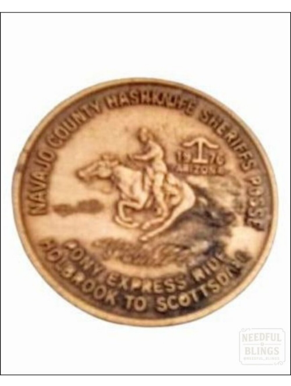 Hashknife Posse 1976 Pony Express Ride Medal Holbrook Scottsdale Bicentennial AZ